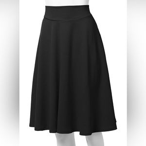 Black midi skirt